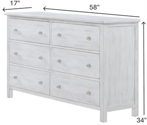 Geneva 6 Drawer Dresser